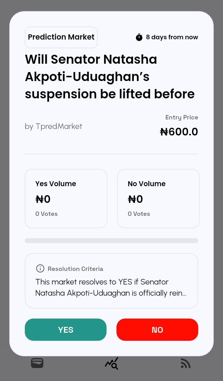 TPredMarket Home Screen